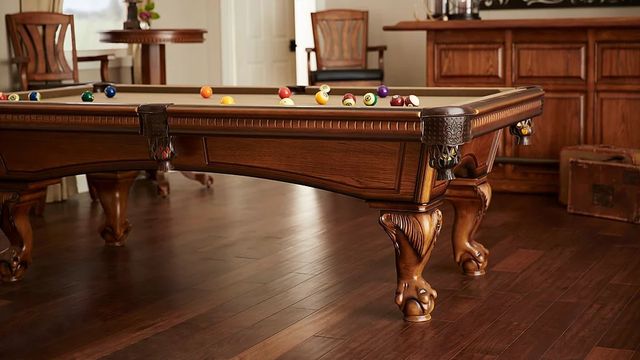 American Heritage Billiards Tacoma Vintage Oak 9’ Pool Table-2