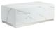 Mazin Furniture Astraia White Faux Marble Coffee Table with Brushed Nickel Base-0