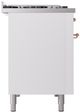 Ilve® Nostalgie II Series 48" White Pro Style Dual Fuel Range-3