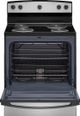 Amana® 30" Stainless Steel Freestanding Electric Range with SpillSaver™ Upswept Cooktop and Easy Clean Glass Door-1