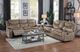 Mazin Furniture Bastrop Brown Fabric Double Glider Reclining Loveseat-4