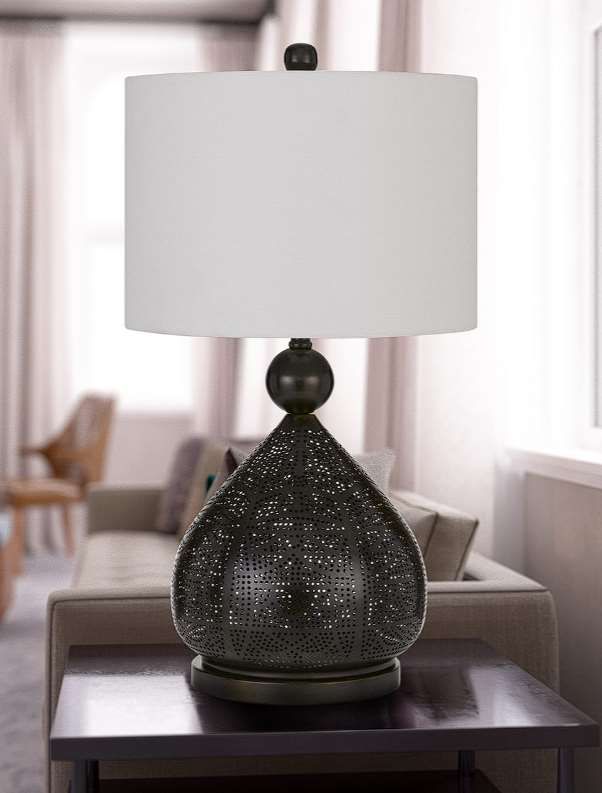 Cal® Lighting & Accessories Milton Black Table Lamp-1