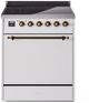 Ilve® Nostalgie II Series 30" White Pro Style Induction Range-0