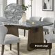 ACME Furniture Dillon Natural Marble Top Dining Table with Walnut Base-5