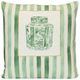 Stylecraft Tamara Day Green/White Stripe Designer Throw Pillow-0