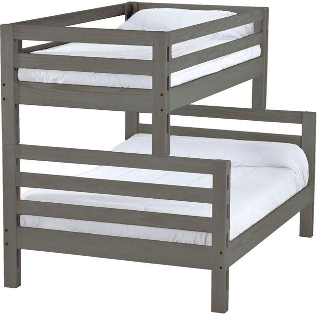 Crate Designs™ Furniture Graphite Twin XL/Full XL Tall Ladder End Bunk Bed-0