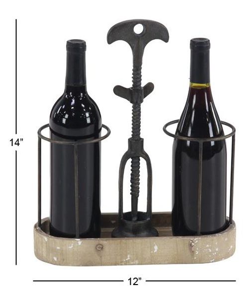 Deco Marche Black Metal Kitchen Wine Holder-3