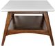 Northfield Living Parker White Coffee Table with Pecan Base-4