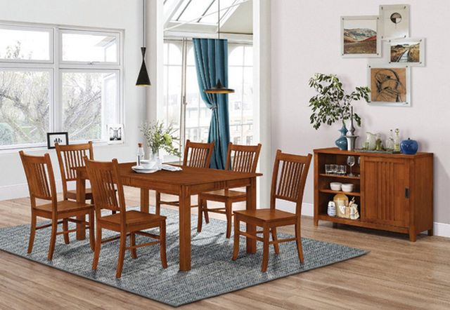 Coaster® Marbrisa 5-Piece Sienna Brown Dinning Table Set-1