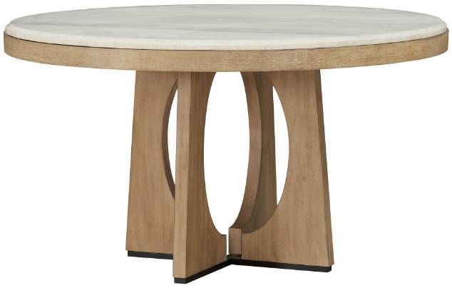 Parker House® Escape 5-Piece Glazed Natural Oak Mirage Mist Dining Set with Barrel Chairs-1