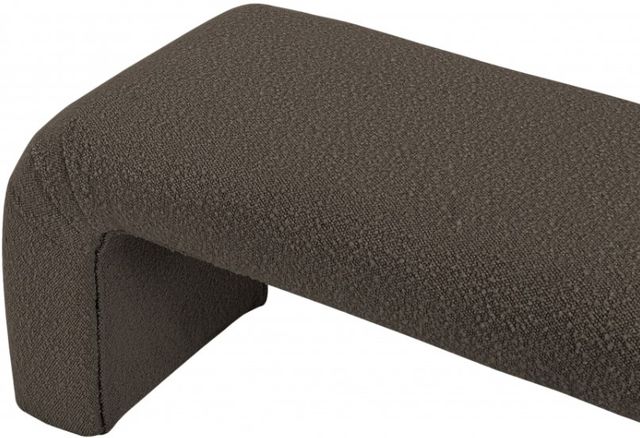 Meridian Furniture Niagara Brown 52" Boucle Fabric Bench-3