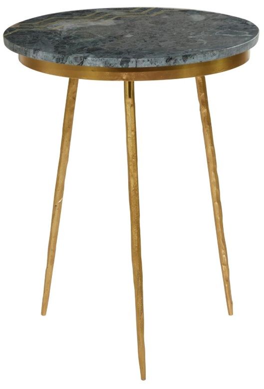 Deco Marche Black Side Table with Gold Base-0