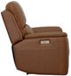 Flexsteel® Henry Caramel Power Recliner with Power Headrest and Lumbar-3