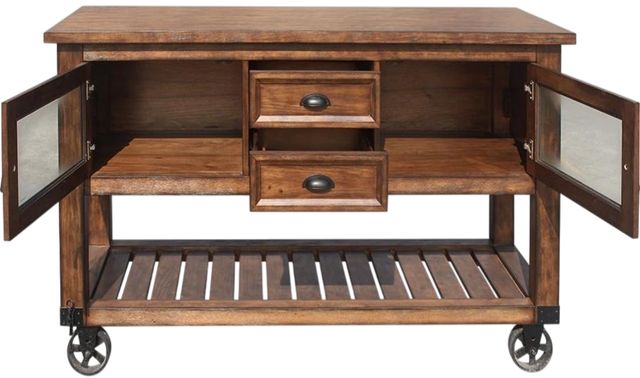 ACME Furniture Kadri Distressed Chestnut Kitchen Cart-3