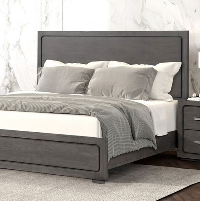 Furniture of America® Crowthorne 4-Piece Warm Gray Queen Bedroom Set-2