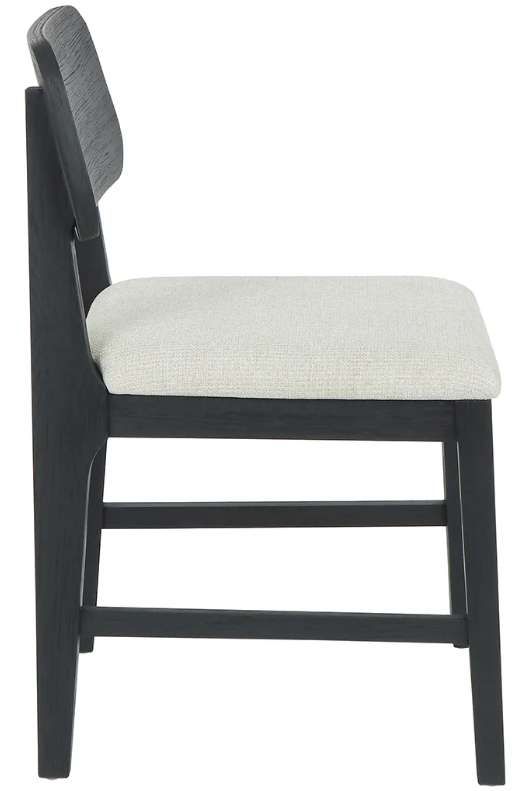 Classic Home Deaven Oak Black Upholstered Dining Chair-4
