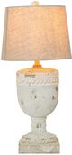A & B Home Fletcher Distressed White Table Lamp-1