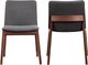 Moe's Home Collection Deco 2-Piece Dark Grey Dining Chair Set-4