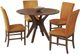 Elements International Santa Barbara 5-Piece Orange/Walnut Round Dining Set-0