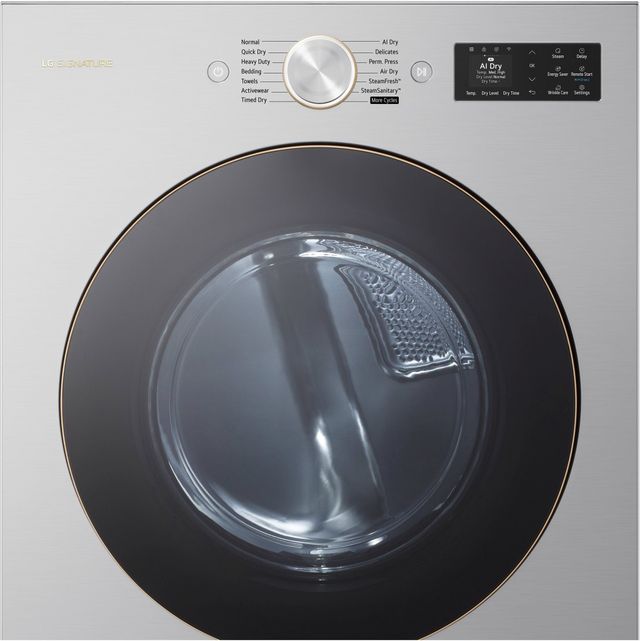 LG SIGNATURE 9 Cu. Ft. Platinum Steel Front Load Gas Dryer with Steamfresh™-2
