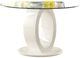 Furniture of America® Lodia II Glass Top Round Dining Table with White Base-0