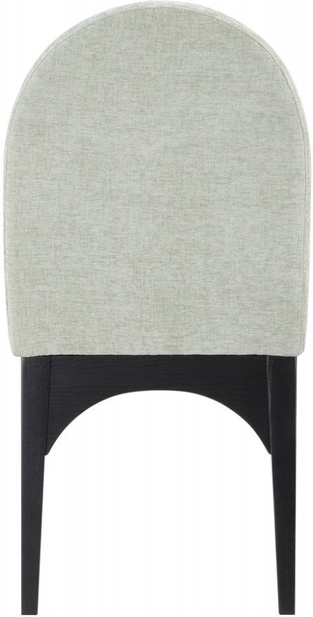 Meridian Furniture Waldorf Mint/Black Chenille Upholstered Dining Chair-3