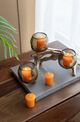 A & B Home Orange Unscented Soy Wax Votive Candles-4