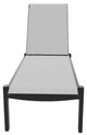 Telescope Casual Leeward Abalone/Graphite Fabric/Polymer Outdoor MGP Sling Lay-Flat Stacking Armless Chaise with Wheels-1