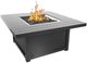 CabanaCoast® Customizable Monaco Cast Aluminum 49" Outdoor Square Fire Pit-0