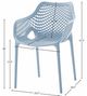 Meridian Furniture Mykonos Sky Blue Plastic Outdoor Patio Dining Chair-4