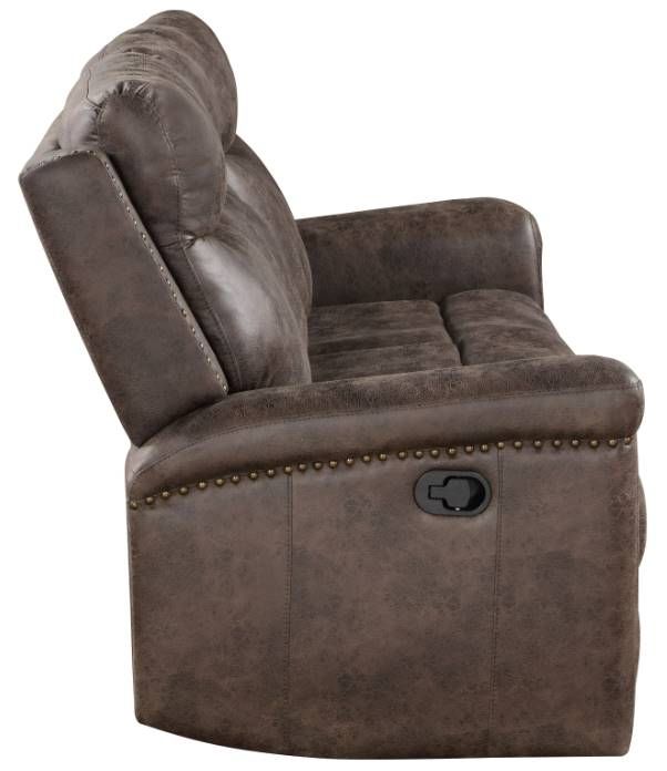 New Classic® Home Furnishings Quade Mocha Dual Manual Reclining Sofa-2
