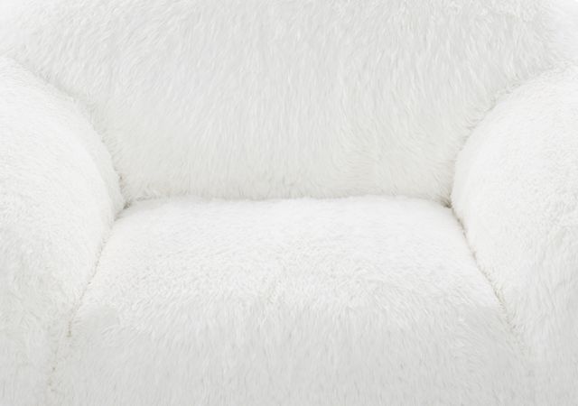 Intercon Mon Ivory Mist-Sherpa Faux Fur Swivel Chair-1