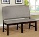 Furniture of America® Teagan Dark Walnut/Gray Dining Bench-1