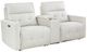 Homelegance® Salida White Double Power Reclining Loveseat with Center Console and Power Headrests-0