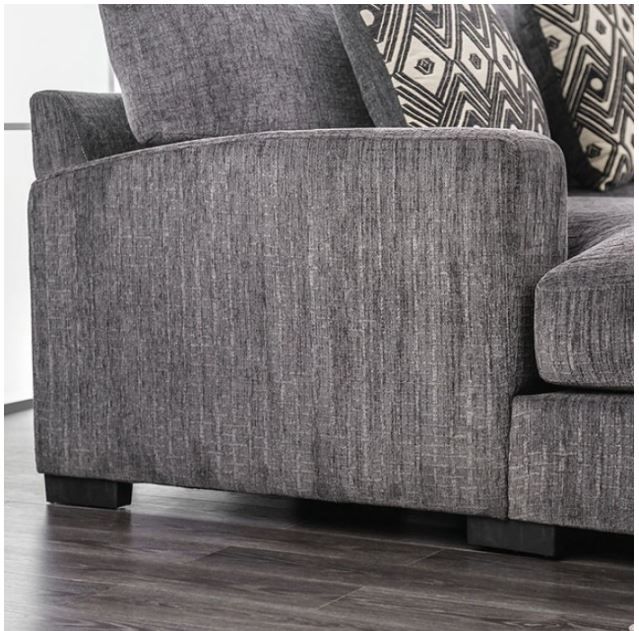 Furniture of America® Kaylee 4-Piece Gray U-Shaped Sectional-3