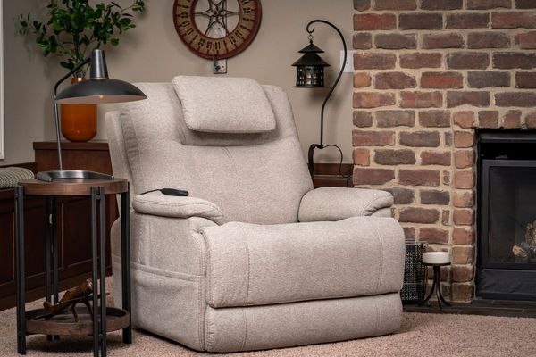 Flexsteel Zecliner M1 Dove Power Lift and Sleep Recliner with Power Headrest and Lumbar