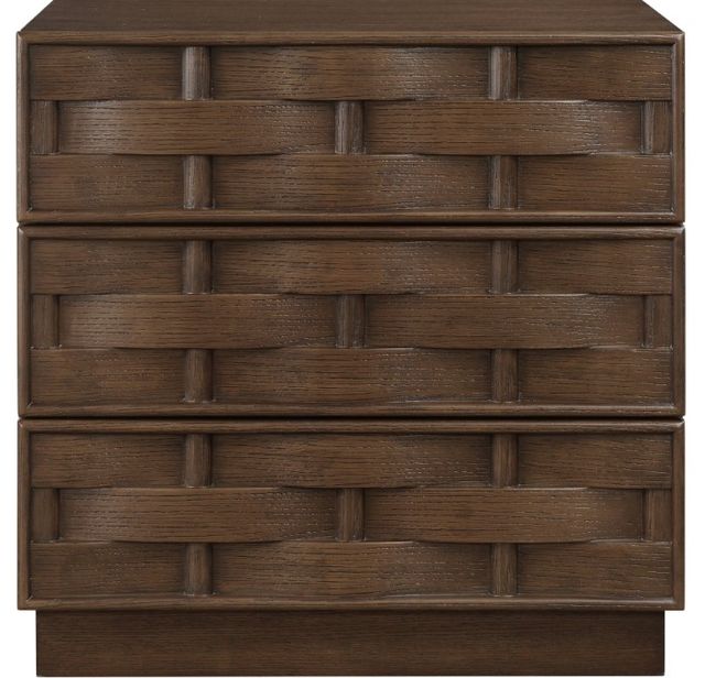 Meridian Furniture Weave Brown Nightstand-1