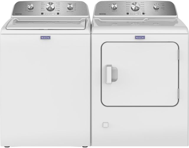 Maytag® White Top Load Washer & Electric Dryer Laundry Pair-0