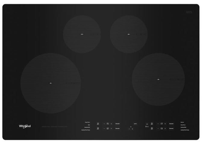 Whirlpool® 30" Black Induction Cooktop