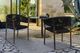 Armen Living Doris 2-Piece Black/Brown Rope/Wood Outdoor Dining Arm Chair Set-1