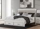 Signature Design by Ashley® Zuraleus White King Upholstered Panel Storage Bed-1