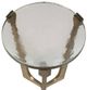 Uttermost® Bohdi Cast Glass Top Indoor-Outdoor Accent Table with Antique Brass Aluminum Base-4