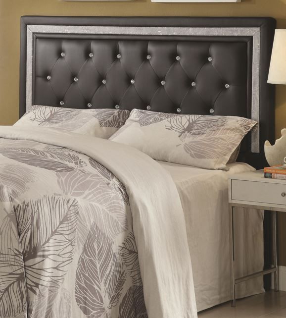 Coaster® Andenne Black Tufted Upholstered Headboard -0