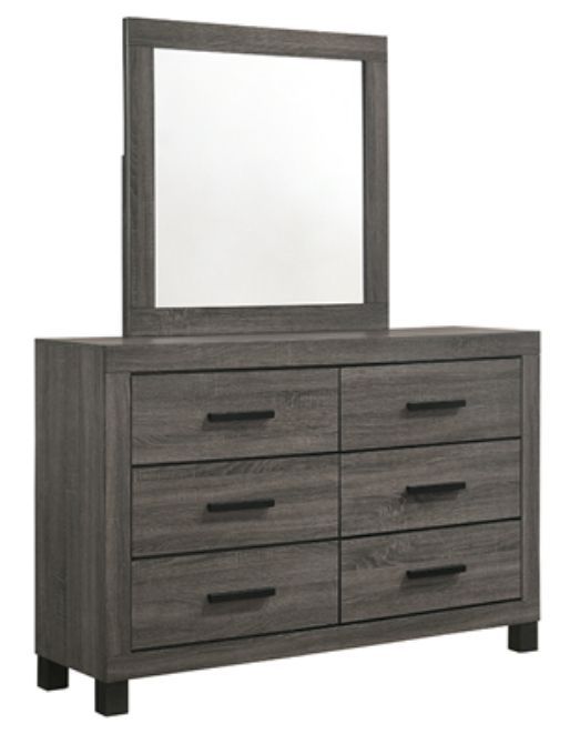 American Wholesale Furniture Salt Creek 3-Piece Distressed Gray Queen Bookcase Bedroom Set-2