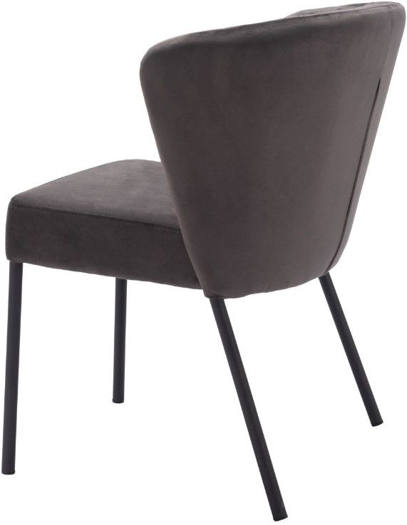 Zuo® Modern Aimee 2-Piece Black/Gray Dining Side Chair Set-3
