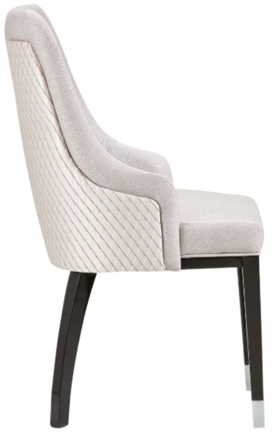 Michael Amini® Carmela Glossy Charcoal Sand Arm Chair-3