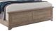 American Woodcrafters Meadowbrook Sand Queen Arched Panel Bed-2