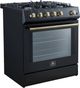 FORNO® Leonardo Espresso 30" Black Pro Style Gas Range-2