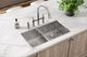 Elkay Crosstown® 3-Piece Polished Satin 33" x 22" x 9" 5-Hole Equal Double Bowl Dual Mount Sink Set with Aqua Divide-3