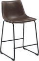 Coaster® Michelle 2-Piece Brown/Black Counter Stools-2